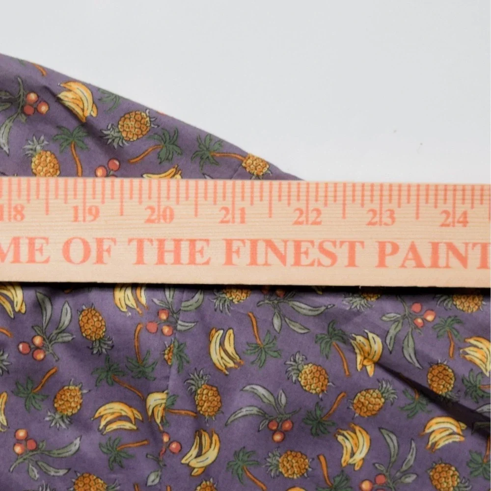 Tori Richard Hawaiian Shirt Mens L Cotton Lawn NWOT Purple Banana Pineapple USA